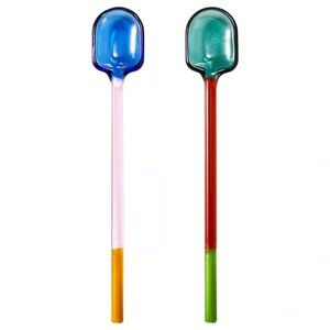 Free with purchase over $70-New IKEA FENGÖMMARE set of 2 multicolor glass spoons